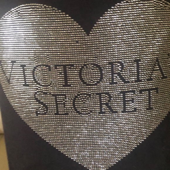 Victoria’s Secret Black w/studded heart tote - Picture 2 of 3